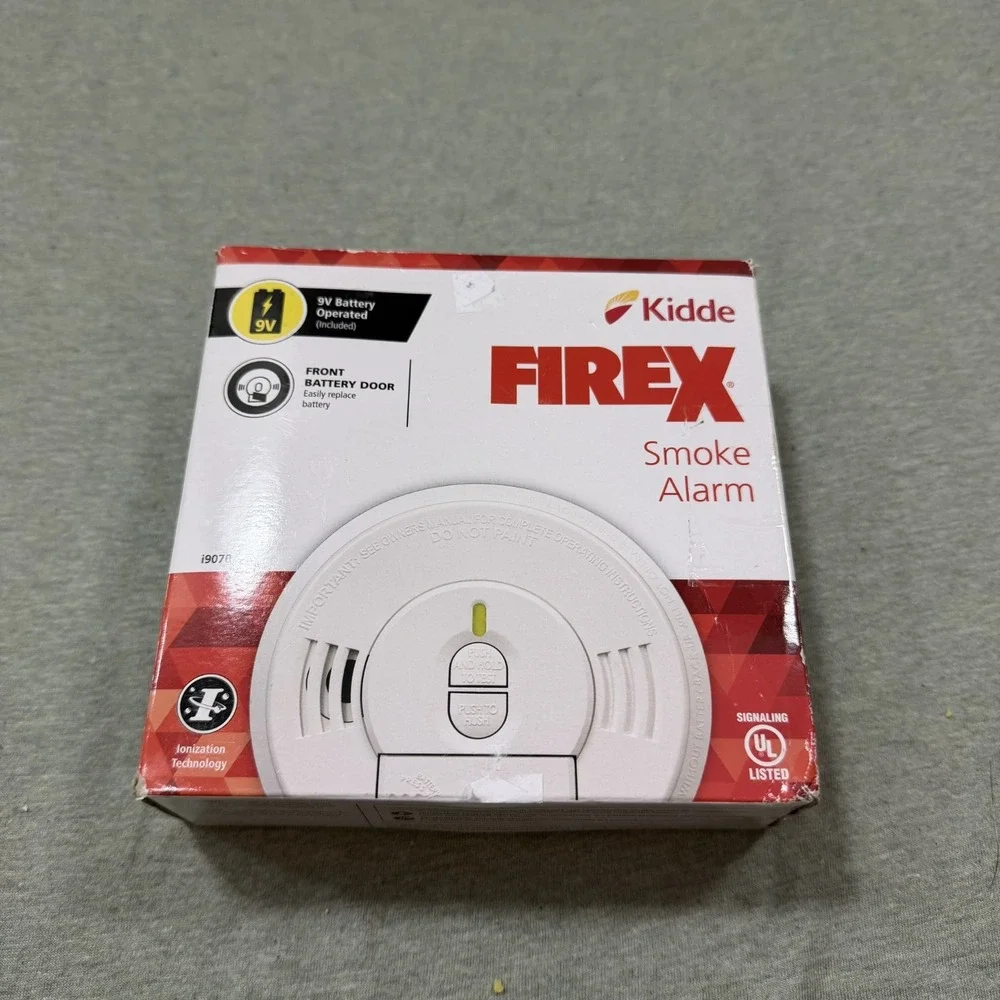 Kidde Firex Smoke Alarm 9V Battery Operated i9070 Front Battery Door